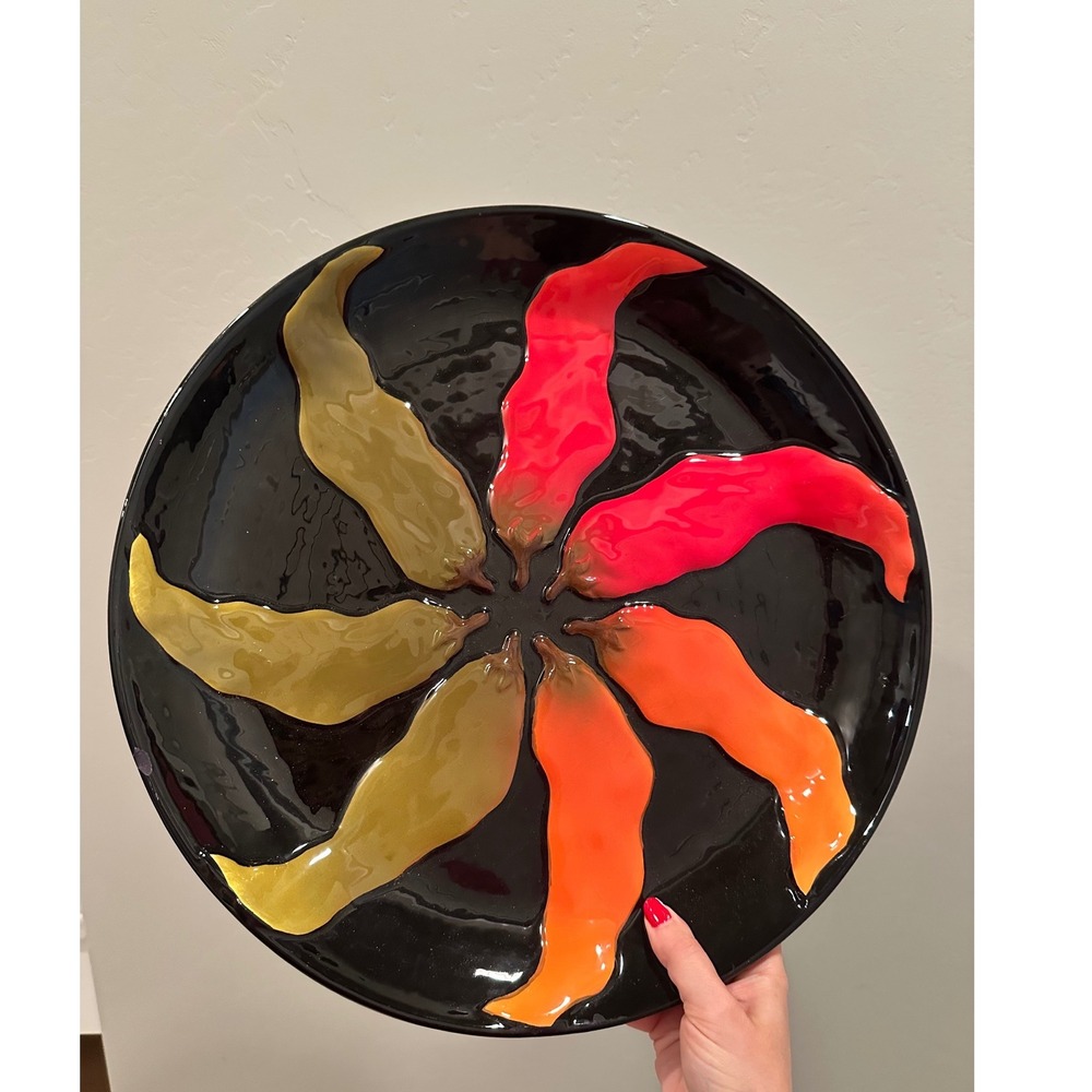 Southwest Spirit Chili Pepper Ceramic Serving Platter‎ Southwestern Decor 14"